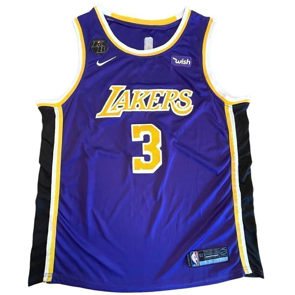 Nike LOS ANGELES LAKERS NBA Men’s Jersey #3 Davis KB Patch Stitched Size 52 XL